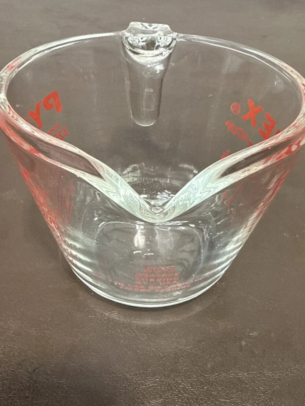 PYREX Vintage Measuring 1 Cup Glass‎ 8oz RED Lettering USA Model 508 Corning NY